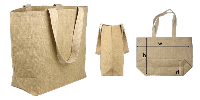 Jute Beach Bag With Cotton Lining | US Box Corp