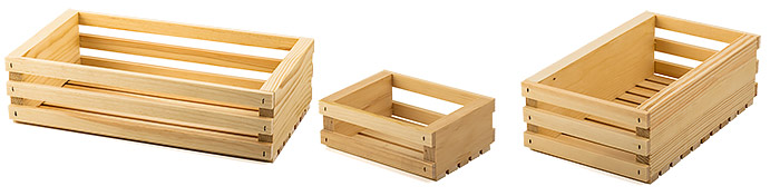 wooden gift crate