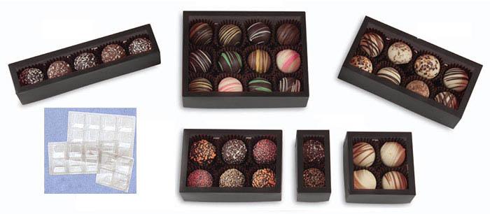 Window Black Frosted Candy Boxes