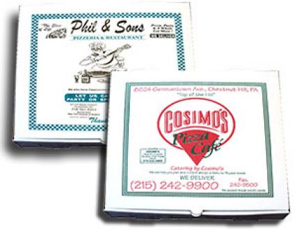 Custom FDA Approved Claycoat White Pizza Boxes