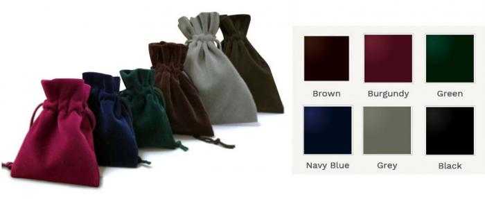 Royal Suede Drawstring Pouches