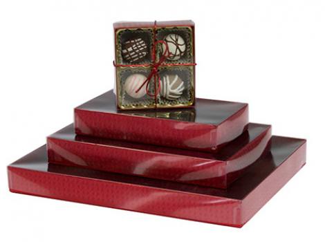 Red Diamond Candy Boxes w/Clear Lids Collection
