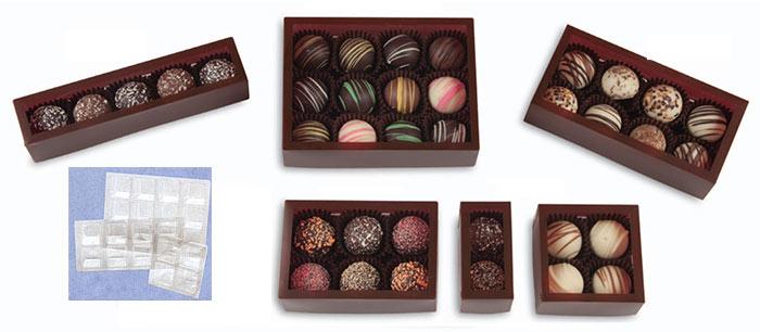 Window Brown Frosted Candy Boxes