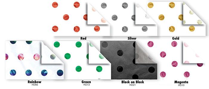 Premier Metallic Foil Stamped Dots Tissue