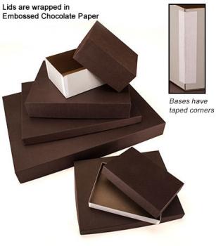Inexpensive Rigid 2 Piece Chocolate Brown Apparel Boxes