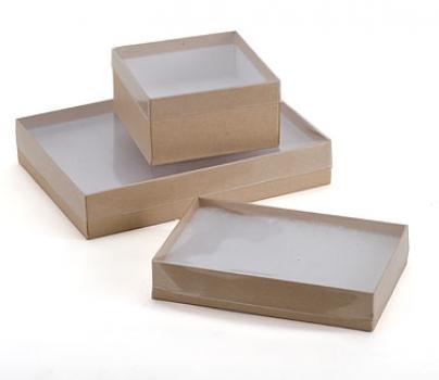 View top Boxes with Natural Kraft Base