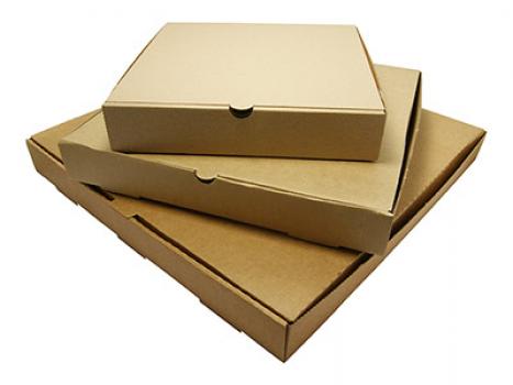 Plain Corrugated Kraft Pizza Boxes