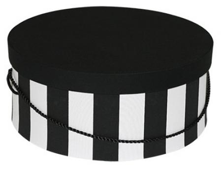 Black White Wide Stripe Hat Boxes
