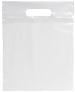 Low-D White Die-Cut Handle Plastic Bags