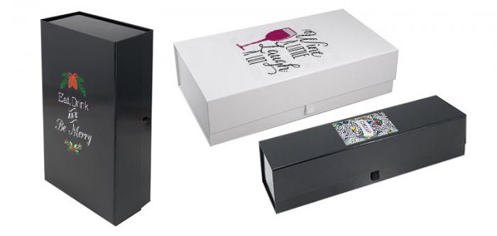 Rigid Magnetic Full Color Imprinted Wine Box