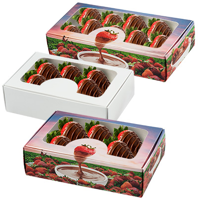 Chocolate Covered Strawberry Window Boxes Us Box Corp